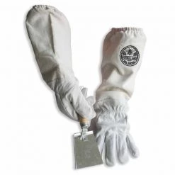 Good Land Bee Supply Natural Cotton and Sheepskin Beekeeping Gloves & Honey Comb Shovel Hive Tool (Large)