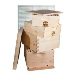 Good Land Bee Supply Double Deep Brood Box & Double Super Box 4 Tier Beginners Beehive Kit