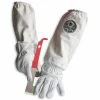 Good Land Bee Supply Sheep Skin Beekeeping Protective Gloves with Canvas Sleeves - Small & J-Hook Beehive Scraper Tool