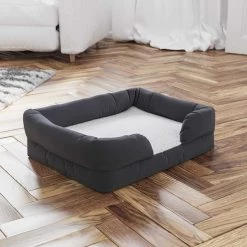 Flash Furniture Gray 25x20 Orthopedic Memory Foam Bolster Dog Bed