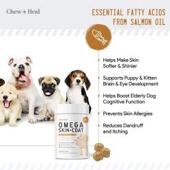 Chew + Heal Omega Skin & Coat - 180 Chews -Animal&Pet Supplies store Click20Industries20LLC 1337696xx307d42