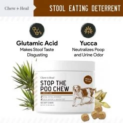 Chew + Heal Stop the Poo Chew - 120 Chews -Animal&Pet Supplies store Click20Industries20LLC 1340606xx6a1e15