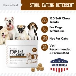 Chew + Heal Stop the Poo Chew - 120 Chews -Animal&Pet Supplies store Click20Industries20LLC 1340609xxd8072b