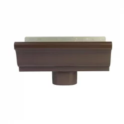 Amerimax 5.5 in. H X 10 in. W X 5.5 in. L Brown Aluminum K Gutter End with Drop