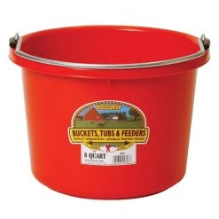 Miller Pail Plastic 8 Quart Red