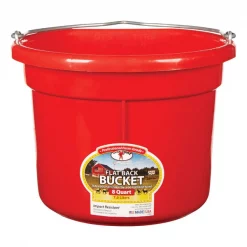 Little Giant Flat Back Bucket Red 8Qt
