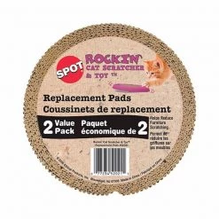 Spot Rockin' Cardboard Brown Cat Scratcher , 2PK