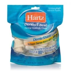 Hartz Dentists Best Beef Grain Free Rawhide Bone For Dogs 3 in. , 10PK