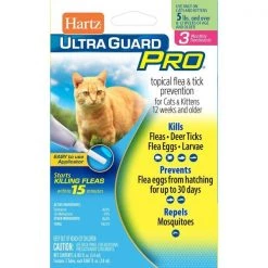 Hartz UltraGuard Pro Liquid Cat Flea and Tick Drops Etofenprox , 3PK