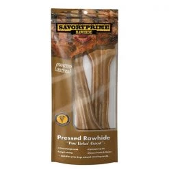 Savory Prime Large Pressed Bone Rawhide Beef 8.5 in. L , 2PK