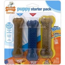 Nylabone Essentials Bacon and Chicken Grain Free Chews For Dogs 7.5 in. , 3PK