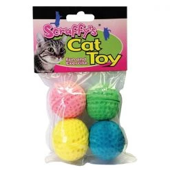 Boss Cat Toy Sponge Balls 4Pk