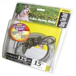 Pdq Cable Dog Tie Out15' Xlg