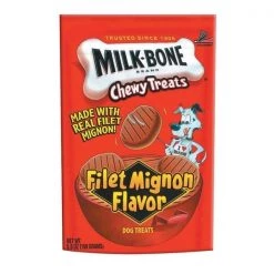 Milk Bone Chewy Treats Filet Mignon Flavor Biscuit For Dogs 5.6 oz