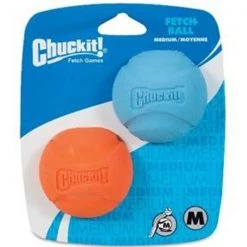 Chuckit ! Assorted Fetch Ball Rubber Ball Launcher Tennis Balls Medium , 2PK