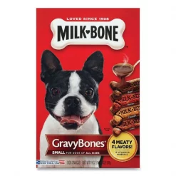 Milk-Bone Small Sized GravyBones Dog Biscuits, Bacon; Beef; Chicken; Liver, 19 oz