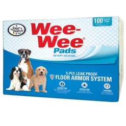 Four Paws Wee-Wee Pads 100Pcs Wht 22"x23"x0.1