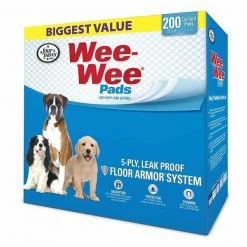 Four Paws Wee-Wee Pads 200Pcs Wht 22"x23"x0.1
