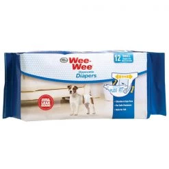 Four Paws Wee-Wee Disposable Diapers 12Pcs Smll Wh