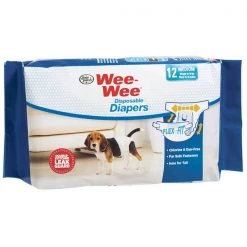 Four Paws Wee-Wee Disposable Diapers 12Pcs Med Wht