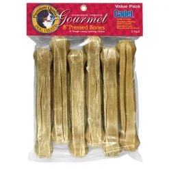 Cadet Pressed Rawhide Bones 8 inches 6Pcs
