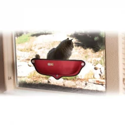 K&H Pet Products EZ Mount Window Bed Kitty Sill Red 27