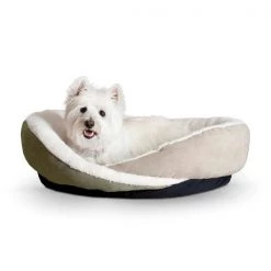 K&H Pet Products Huggy Nest Pet Bed Large Green / Tan 36