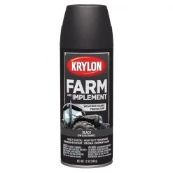 Krylon Farm/Implement; Low Gloss Black; 12 oz. Aerosol