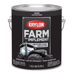 Krylon Farm/Implement; Gloss Black; 128 oz. Gallon