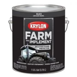 Krylon Farm/Implement; Low Gloss Black; 128 oz. Gallon