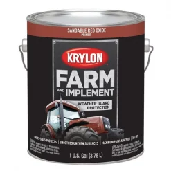 Krylon Farm/Implement; Sandable Red Oxide Primer; 128 oz. Gallon