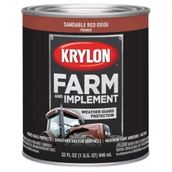 Krylon Farm/Implement; Sandable Red Oxide Primer; 32 oz. Quart
