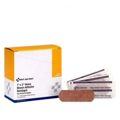 First Aid Only 1"x3" Heavy Woven Fabric Bandages, 100/box