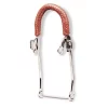 Jacks Imports Chrome Plated Braided Leather Hackamore Bit