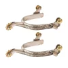 Jacks Imports Stainless Steel Spurs with Leaf Design MENS UNV
