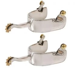 Jacks Imports Stainless Steel Equitation Offset Spurs