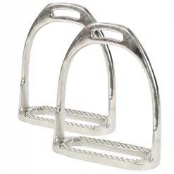 Jacks Imports Nickel Plated Hunting Stirrup Irons 4-1/4"