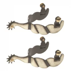 Jacks Imports Black Steel Roping Spurs