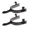 Jacks Imports Black Steel Side Rowel Spurs