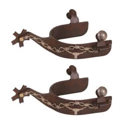 Jacks Imports Brown Steel Spurs
