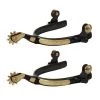 Jacks Imports Black Steel Roping Spurs