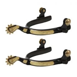 Jacks Imports Black Steel Roping Spurs