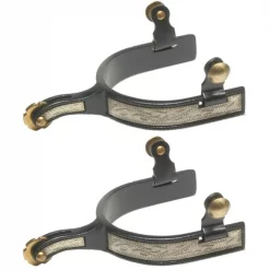 Jacks Imports Black Steel Roping Spurs