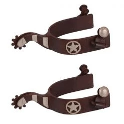 Jacks Imports Brown Steel Spurs
