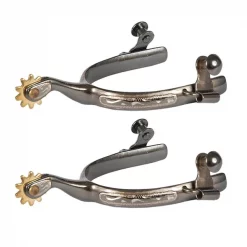 Jacks Imports Midnight Blue Steel Silver Roping Spurs LADIES