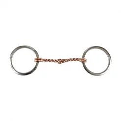 Jacks Imports Copper Twisted Wire Ring Snaffle Bit