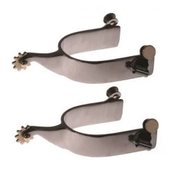 Jacks Imports Stainless Steel Roping Spurs with Smooth Band MEN