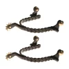 Jacks Imports Black Steel Twisted Spurs MEN