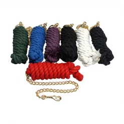 Jacks Imports Cotton Lead Rope with Brass Plated Snap NAVY