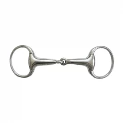Jacks Imports Stainless Steel Thick Hollow Mouth Eggbutt Snaffle Bit 5"